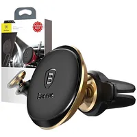 Baseus Magnetic Air Vent Car Mount Holder with cable clip Gold  C40141201G13-00 6932172648756
