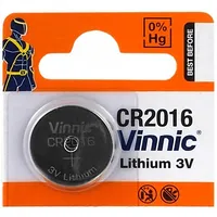 Bat2016.Vnc1 Cr2016 baterijas Vinnic litija - iepakojumā 1 gb.  3100000595258