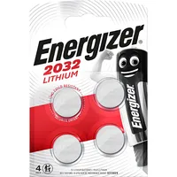 Bat2032.E4 Cr2032 baterijas 3V Energizer litija 2032 iepakojumā 4 gb.  7638900377620