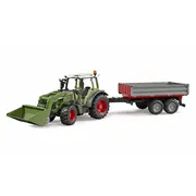 Bruder 116 traktors Fendt Vario 211 ar frontālo iekrāvēju un piekabi, 02182  4001702021825