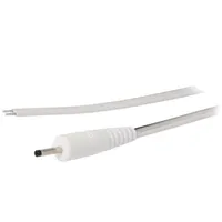 Cable 2X0.5Mm2 wires,DC 2,35/0,7 plug straight white 1.5M  Dc.cab.0300.0150