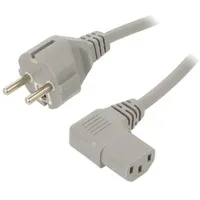 Cable 3X0.75Mm2 Cee 7/7 E/F plug,IEC C13 female 90 Pvc 1M  Sn320-3/07/1Gy