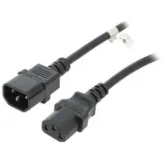 Cable 3X1Mm2 Iec C13 female,IEC C14 male Pvc 5M black 10A  Wn112-3/10/5Bk 39203