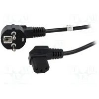 Cable Cee 7/7 E/F plug angled,IEC C13 female 90 Pvc 5M  Sn325-3/10/5Bk 93119