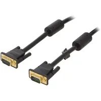 Cable D-Sub 15Pin Hd plug,both sides black 20M Core Cu 28Awg  Daebq