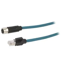 Cable for sensors/automation Pin 8 female X code-ProfiNET  Tpu12Fbf08Xrj020Pu Pxptpu12Fbf08Xrj020Pu