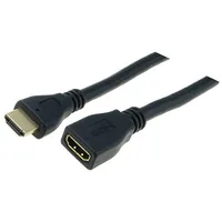 Cable Hdmi 1.4 socket,HDMI plug 5M black  Ak-330201-050-S