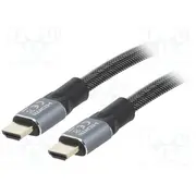 Cable Hdmi plug,both sides textile 10M black 26Awg Core Cu  Ccbp-Hdmi-10M