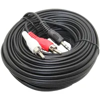 Cable Jack 3.5Mm 3Pin plug,RCA plug x2 1.5M black  Cable-458 50018