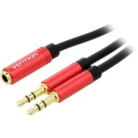 Cable Jack 3.5Mm 3Pin plug x2,Jack 4Pin socket 0.3M  Bbdry