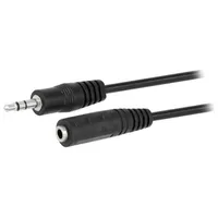 Cable Jack 3.5Mm socket,Jack plug 5M black Pvc  Cv202-050-Pb