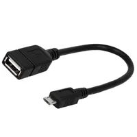 Cable Otg,Usb 2.0 Usb A socket,USB B micro plug 0.2M black  Aa0035