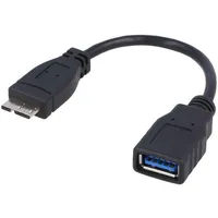 Cable Otg,Usb 3.0 Usb A socket,USB B micro plug 0.15M black  Ak-Ad-30
