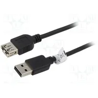 Cable Usb 2.0 A socket,USB plug 5M black Core Cu Pvc  Goobay-93601 93601