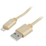 Cable Usb 2.0 Apple Lightning plug,USB A plug gold-plated  Ccb-Musb2B-Amlm-6G Ccb-Musb2B-Amlm-6-G