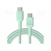Cable Usb 2.0 C plug,both sides 2M green 480Mbps textile  Gc-Kabgc100Ps200Mg Kabgc100Ps200Mg