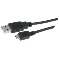 Cable Usb 2.0 A plug,USB B micro plug 1.5M black Pvc  Cu271-015-Pb