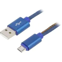 Cable Usb 2.0 A plug,USB B micro plug gold-plated 2M  Cc-Usb2J-Ammbm-2Bl Cc-Usb2J-Ammbm-2M-Bl