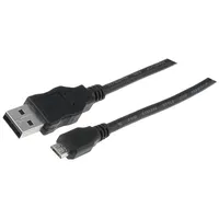 Cable Usb 2.0 A plug,USB B micro plug nickel plated 1M  Ak-300110-010-S