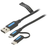 Cable Usb 2.0 A plug,USB B micro C plug 0.25M  Cqdbc