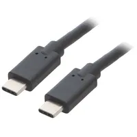 Cable Usb 3.1 C plug,both sides 3M black  Qoltec-52353 52353