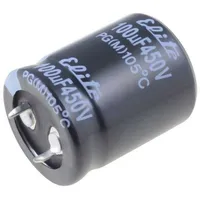 Capacitor electrolytic Snap-In 100Uf 450Vdc Ø25X31Mm 20  Pg2W101Mnd2531