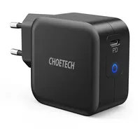 Choetech Gan Usb Type C wall charger 61W Power Delivery black Q6006  Pd61W Type-C Mini Charger Black 6971824975536