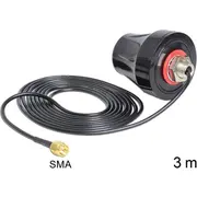 Delock Lte Antenna Sma 2 dBi 3 m Rg-174 omnidirectional black outdoor  88749 4043619887491