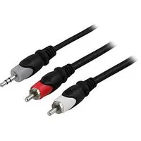 Deltaco Audio kabelis 3,5 mm ha - 2Xrca 2M  201903051015 734000463378 Mm-140