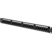 Digitus Patch Panel Dn-91524U Black, 48.2 x 4.4 10.9 cm, Category Cat 5E Ports 24 Rj45 Retention strength 7.7 kg Insertion force 30N max  4016032241461