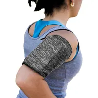 Elastic fabric armband for running fitness S gray Cloth grey  9145576257838