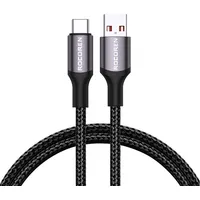 Fast Charging cable Rocoren Usb-A to Usb-C Retro Series 1M 3A Grey  Rcpbat-Rt0G 6975266730272