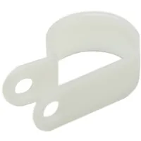 Fixing clamp Cable P-Clips Øbundle  5Mm polyamide natural Fix-Cc-17