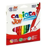 Flomāsteri 12 krāsas Carioca Joy,  kartona Slim iepakojums Car40531