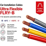 Flry-B auto instalācijas kabelis 0.50Mm² Dzeltens 500M spole  Flry05Yl500B 3100001461965