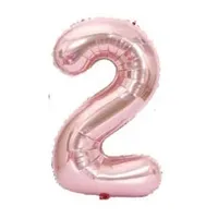 Folat Folija 1M gaisa balons Cipars 2 Glossy Pink  Rf-Fol-2-Pi 4752219011600