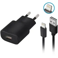 Forever Tc-01 charger 1X Usb 2A black  Lightning cable Gsm032678 5900495623324