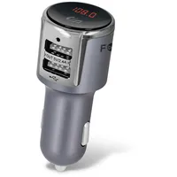 Forever Tr-340 Bluetooth 4.2 Fm raidītājs automašīnas radio  tālvadības pults mikrofons lādētājs 2 x Usb 2.1A sudraba krāsā Gsm035872 5900495669506