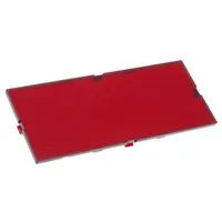 Front panel X 42Mm Y 102Mm Z 2.6Mm Modulbox red  6M/821P