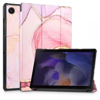 Fusion Marble magnet case grāmatveida maks planšetdatoram Samsung X200  X205 Galaxy Tab A8 10.5 2021 rozā / 4752243048405 Fusx200Marpi