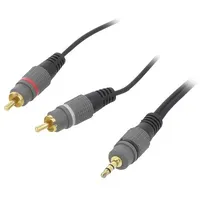 Gembird 1 x 3.5Mm Male - 2 Rca 10M Gold plated  Cca-352-10M 8716309104791