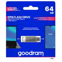 Goodram pendrive 64Gb Usb 3.2 Oda3 silver  Oda3-0640S0R11 5908267960264