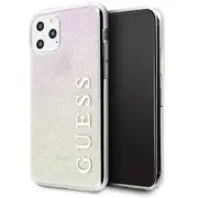Guess Guhcn58Pcuglgpi Hard Gradient Glitter Case Aizsargapvalks Priekš Apple iPhone 11 Pro Rozā - Zeltains  3700740471982 39269097