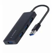 Hubs Gembird Usb 3.1 4-Port hub Gen 1 Black  Uhb-U3P4-03