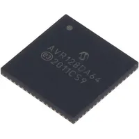 Ic Avr microcontroller Qfn64 1.85.5Vdc Cmp 3 Avr128 Avr-Da  Avr128Da64-I/Mr