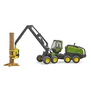 John Deere 1270G Harvester Grün/Schwarz, Inkl. Baumstamm  02135 4001702021351