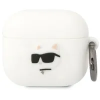 Karl Lagerfeld 3D Logo Nft Choupette Head Silicone Case for Airpods 3 White Kla3Runchh  3666339087944