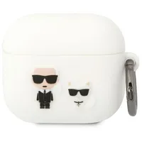 Karl Lagerfeld and Choupette Silicone Case for Airpods 3 White Klaca3Silkcw  3666339088217