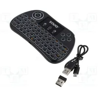 Keyboard black Usb A wireless Features touchpad,with Led 10M  Savmkw-02