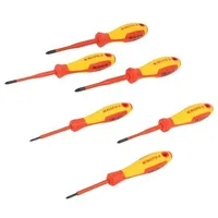 Kit screwdrivers insulated 1Kvac Phillips,Pozidriv 6Pcs.  Knp.002012V03 00 20 12 V03